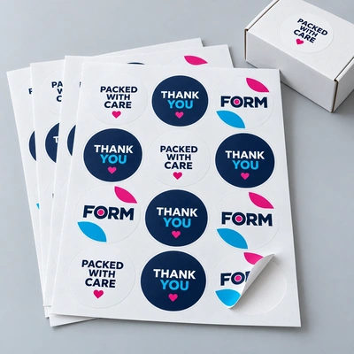  Modern Paper Stickers On A4 Sheets