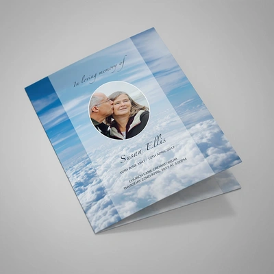 Blue Clouds Order of Service, 4 pages