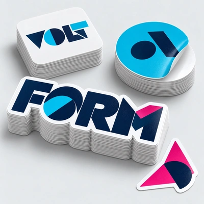  Custom Geometric Vinyl Sticker Stacks