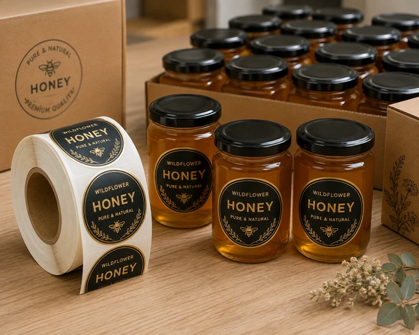  Stickers On A Roll Honey Jars
