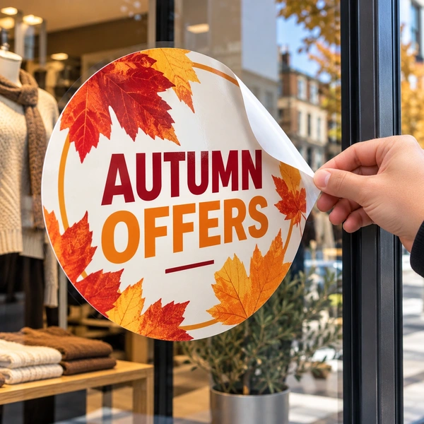  Removable Autumn Offers Storefront Window