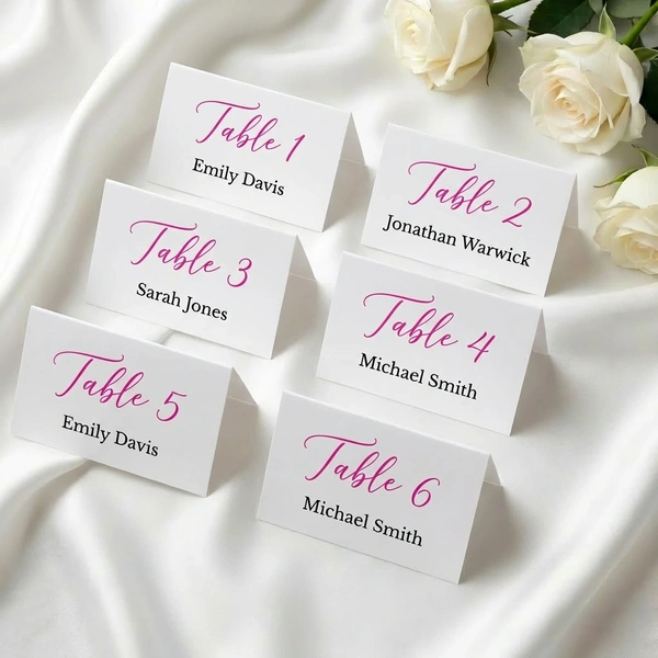  Folded Table Numbers
